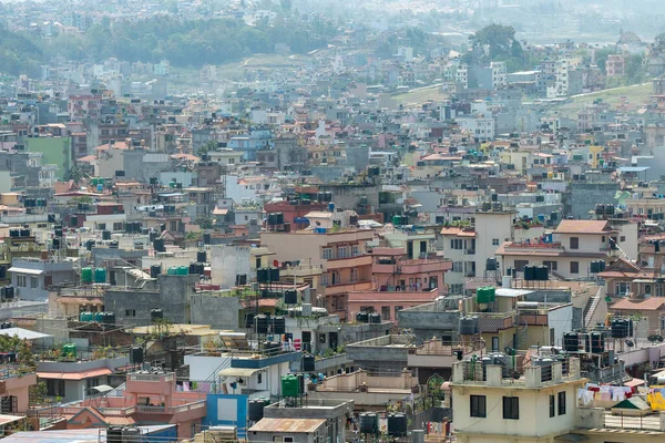 Uitzicht Stad Kathmandu Nepal Een Rokerige Dag — Stockfoto