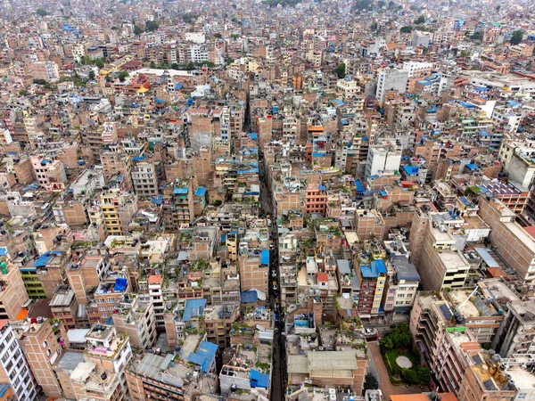 Aerial View City Kathmandu Nepal Cloudy Day — Stockfoto