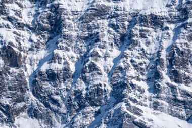 Karla kaplı Dağ Tarafı Arkaplan Dokusu.