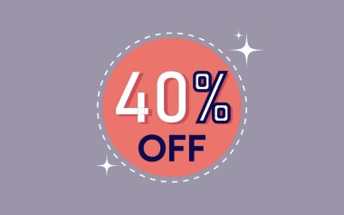 Badge 'den% 40 indirim.