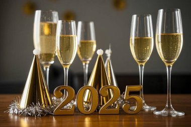 New Year 2025 Celebration Table clipart