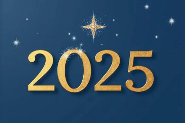 Elegant New Year 2025 Card Poster, Wallpapers clipart