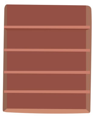 Duvar oyuğu. Boş kutular ya da raflar. Kalıplar veya kitaplar için vektör illüstrasyon.arc raf gösterimi