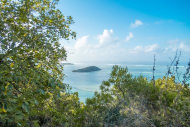 Mauritius 'un en yüksek noktası olan Le Morne Brabant Yürüyüşü sırasında görüntüler. Yüksek kalite fotoğraf