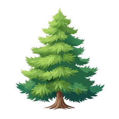 Çam ağacı vektör sanat çizimi tasarımı
