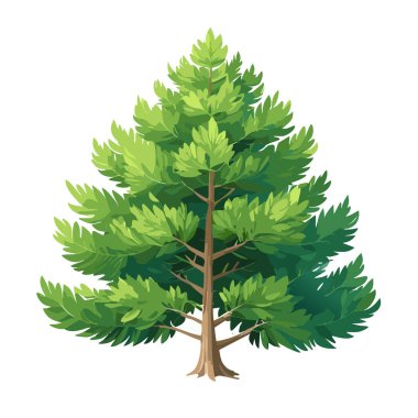 Çam ağacı vektör sanat çizimi tasarımı