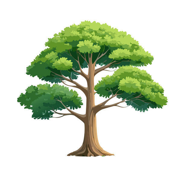Pine tree vector art landscape illustration design