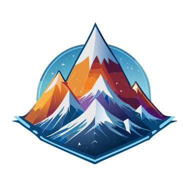 Sihirli dağ modern logo vektör sanat çizimi tasarımı