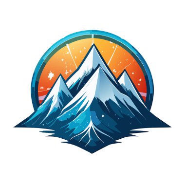 Sihirli dağ modern logo vektör sanat çizimi tasarımı