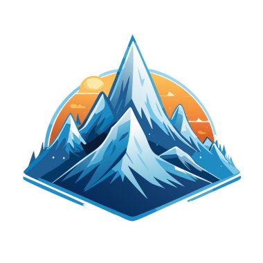 Sihirli dağ modern logo vektör sanat çizimi tasarımı