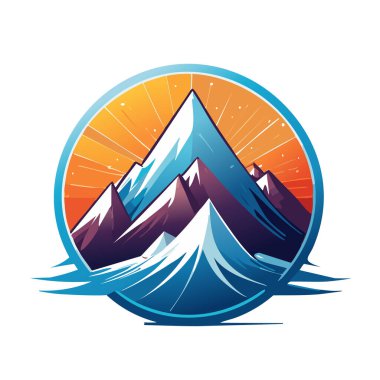 Sihirli dağ modern logo vektör sanat çizimi tasarımı