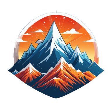 Sihirli dağ modern logo vektör sanat çizimi tasarımı