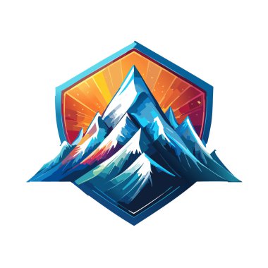Sihirli dağ modern logo vektör sanat çizimi tasarımı