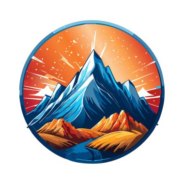 Sihirli dağ modern logo vektör sanat çizimi tasarımı