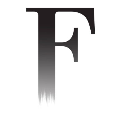 F harfi özel vektör tasarımı