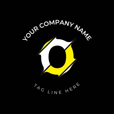 Modern kesim biçimi O harfi vektör logosu tasarımı