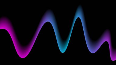 Soyut dalga arkaplan tasarımı ve gradyan renk. Teknoloji konsepti