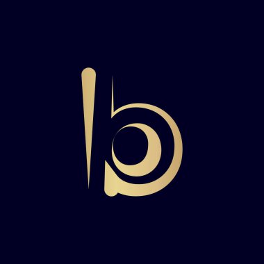 Eşsiz stil, modern B harfi logo tasarımı, harika renk.