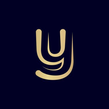 Benzersiz stil, modern Y harfi logosu tasarımı.