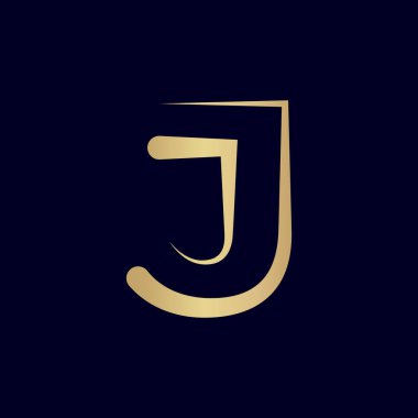 Eşsiz stil, modern J harfi logo tasarımı, harika renk.