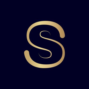 Benzersiz stil, modern S harfi logosu tasarımı.