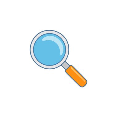 Abstract magnifying glass vector art illustration icon design. Icon concept design. clipart