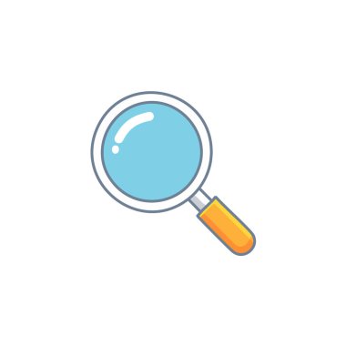 Soyut büyütme cam vektör resim ikonu tasarımı. Simge konsepti tasarımı.