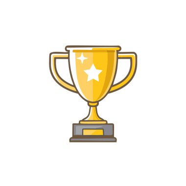 Soyut altın renkli ödül ikonu vektör resim tasarımı. Simge konsepti tasarımı.