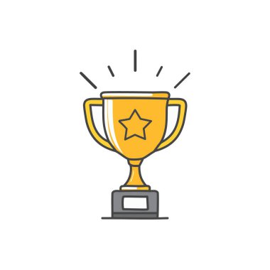 Soyut altın renkli ödül ikonu vektör resim tasarımı. Simge konsepti tasarımı.