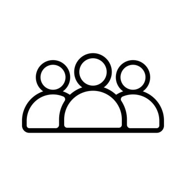 İnsanların soyut vektör grubu sanat simgesi tasarımı