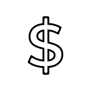 Minimalist dolar işaret çizgisi resim tasarımı
