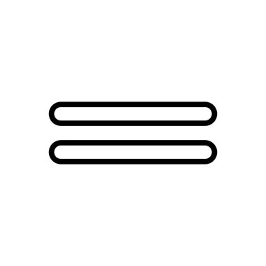 Soyut eşit çizgi sanat simgesi tasarımı. Matematik konsepti tasarımı