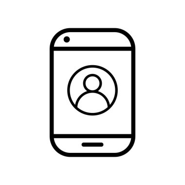 Minimalist cep telefonu hattı resim çizimi tasarımı