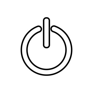 Minimalist güç düğmesi çizgisi resim çizimi tasarımı