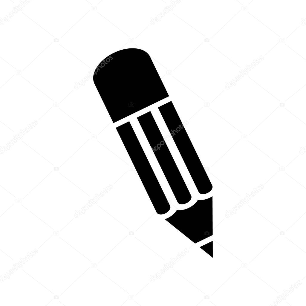 Minimalist pencil line art icon illustration design