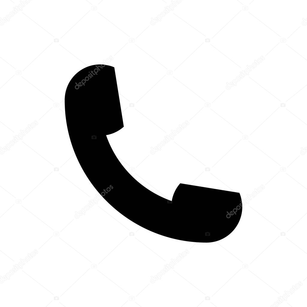 Minimalist telephone line art icon illustration design