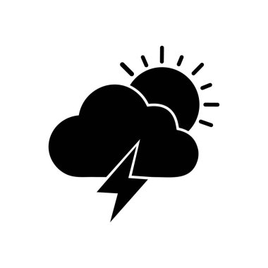 En az siyah bulut simgesi tasarımı, bulut silueti vektör çizimi tasarımı