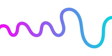 En az renkli dalga kurdelesi tasarımı. Döngü ve düz eğri resim tasarımı ile soyut akış çizgisi