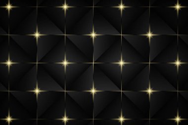 Lüks Siyah Altın Arkaplan. Soyut Çokgen sim çizgileri. 