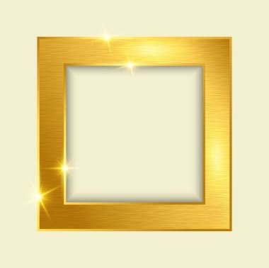 Kare şekilli zarif Altın Fotoğraf Çerçevesi