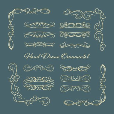 Kaligrafi Tasarım Elementleri. Dekoratif girdaplar, Parşömenler ve Ayrılıkçılar klasik stili