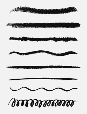 Kömürle çizilmiş el fırçası