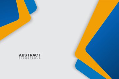 Modern hipster fütüristik grafik soyut sarı ve mavi arkaplan. Vektör soyut arkaplan tasarımı, parlak poster, Vektör illüstrasyonu.