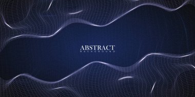 Dalgalar ve Noktalarla Rahatlatıcı Mavi Soyut Arkaplan