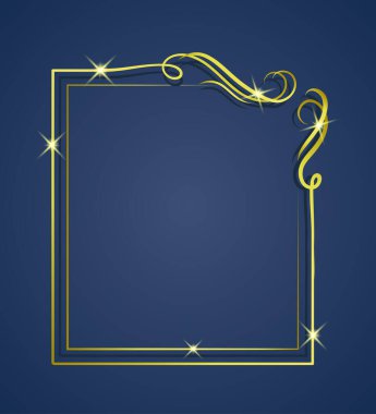 Altın lüks çerçeve şablonu