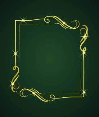 Altın lüks çerçeve şablonu