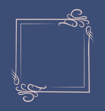 lüks vintage çerçeve şablonu