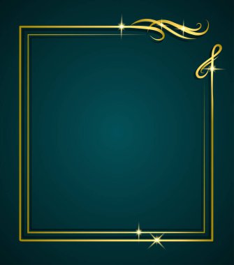 Altın lüks çerçeve şablonu