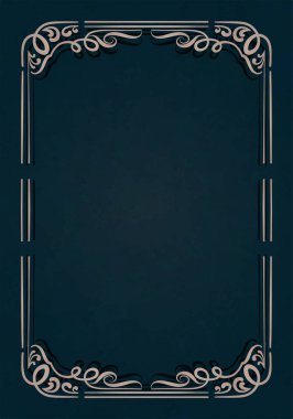 Elle çizilmiş lüks el yazısı çiçekli vintage çerçeve