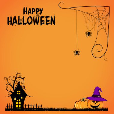 Mutlu cadılar bayramı kutlaması arka plan parti illüstrasyonları basit tasarım